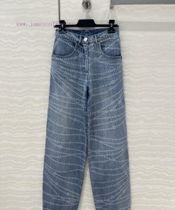 AK76010 Coco Chanel Girls' Precious Chain Wide Leg Jeans A Popular Item Available For Purchase. 0xudoaxw