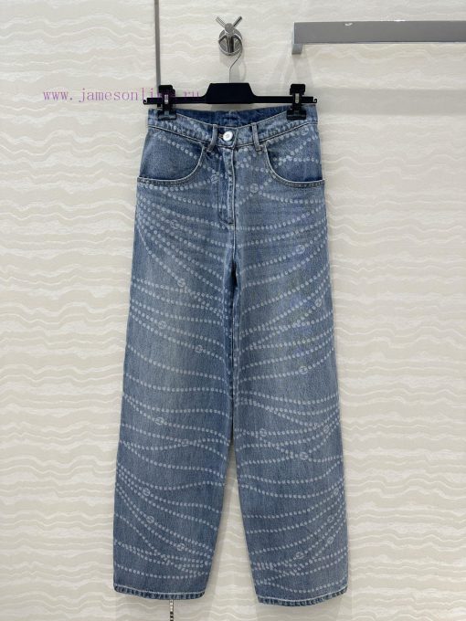 AK76010 Coco Chanel Girls' Precious Chain Wide Leg Jeans A Popular Item Available For Purchase. 0xudoaxw
