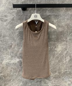 ZT60506 Loewe 25Ss Early Spring New Knot Logo Bottom Brown Tank Top | YB Developed Super Stacki 3qejk32n