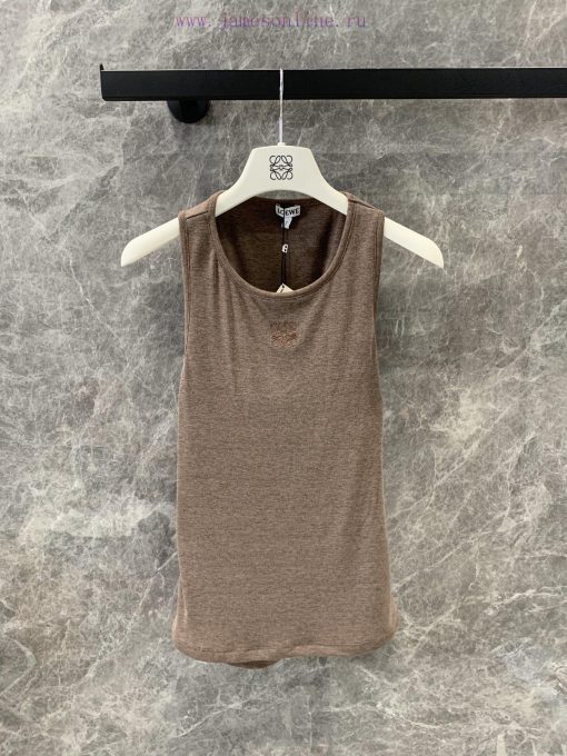 ZT60506 Loewe 25Ss Early Spring New Knot Logo Bottom Brown Tank Top | YB Developed Super Stacki 3qejk32n