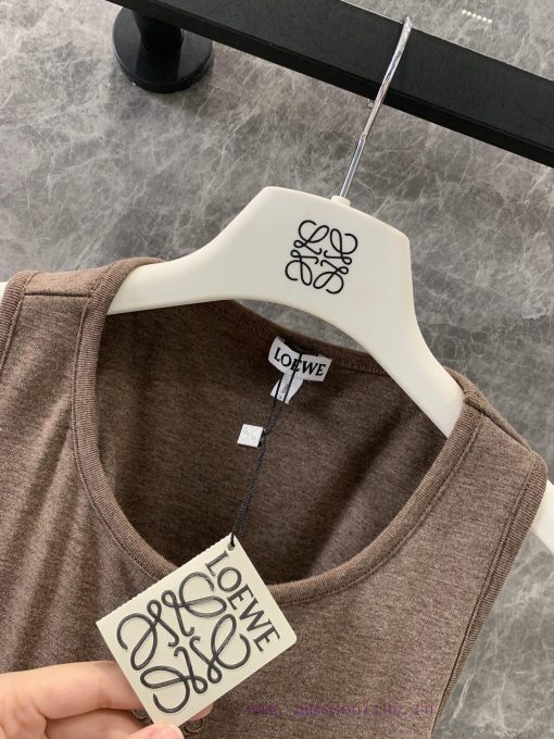 ZT60506 Loewe 25Ss Early Spring New Knot Logo Bottom Brown Tank Top | YB Developed Super Stacki 3qejk32n - Image 9