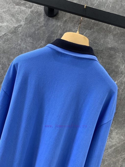 ZT60507 MiuMi * 25Ss Spring/Summer New Product Positioned Embroidered Letter Blue Long Sleeve P cd8c75gt - Image 5
