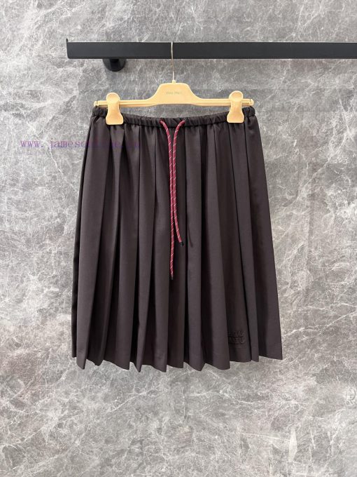 ZB60513 Miumi * 25Ss Early Spring New College Style Girls' Pleated Long Skirt | Produced With I i8tt2cu9 - Image 2