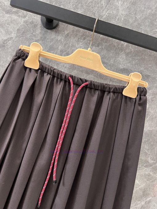 ZB60513 Miumi * 25Ss Early Spring New College Style Girls' Pleated Long Skirt | Produced With I i8tt2cu9 - Image 4