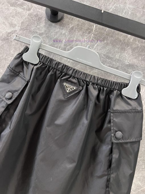 ZB60511 Prada 25Ss Early Spring New Iron Brand Micro Label Elastic Waist Pocket Half Skirt | YB dpma2c0p - Image 5