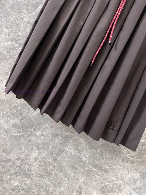 ZB60513 Miumi * 25Ss Early Spring New College Style Girls' Pleated Long Skirt | Produced With I i8tt2cu9 - Image 7