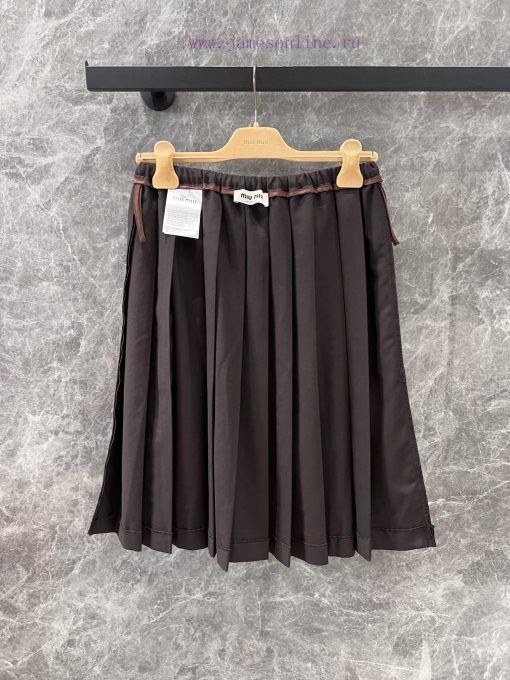 ZB60513 Miumi * 25Ss Early Spring New College Style Girls' Pleated Long Skirt | Produced With I i8tt2cu9 - Image 9