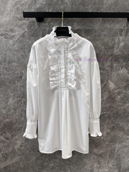 ZL60512 Valentino 25Ss Early Spring New Lace Shirt Dress | Produced Long Sleeve Shirt Dress Des inkmq4mo
