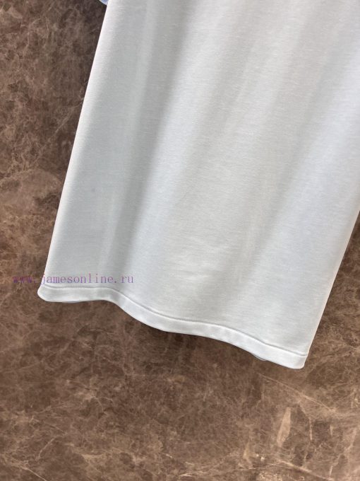 ZT60516 Dior 25Ss Early Spring New Collaboration Embroidered Loose Edition Round Neck Short Sle rn20wm0o - Image 8