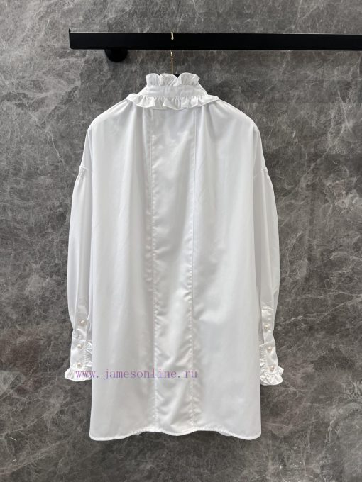 ZL60512 Valentino 25Ss Early Spring New Lace Shirt Dress | Produced Long Sleeve Shirt Dress Des inkmq4mo - Image 3
