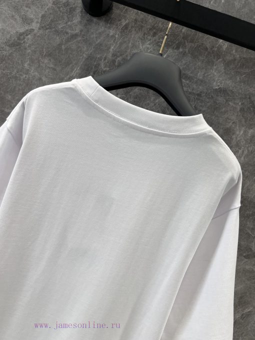 ZT60516 Dior 25Ss Early Spring New Collaboration Embroidered Loose Edition Round Neck Short Sle qrztfj80 - Image 5