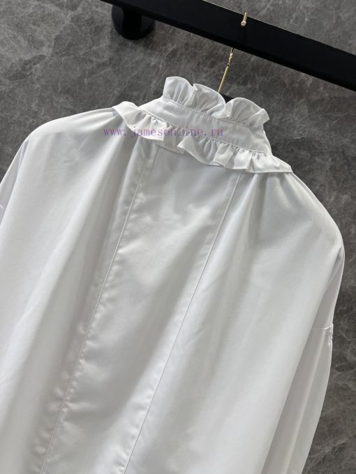 ZL60512 Valentino 25Ss Early Spring New Lace Shirt Dress | Produced Long Sleeve Shirt Dress Des inkmq4mo - Image 5