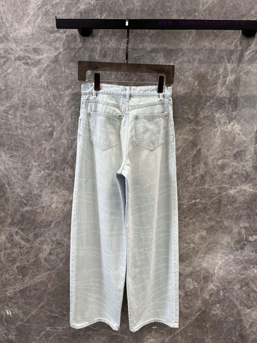 ZK60517 Chanel 25P Series Popular Pearl Print Logo Wide Leg Jeans | YB Developed And Produced F dgieu6p8 - Image 3