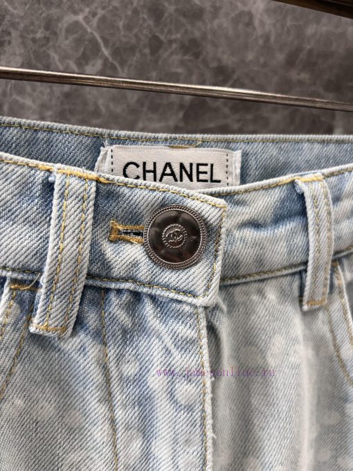 ZK60517 Chanel 25P Series Popular Pearl Print Logo Wide Leg Jeans | YB Developed And Produced F dgieu6p8 - Image 6