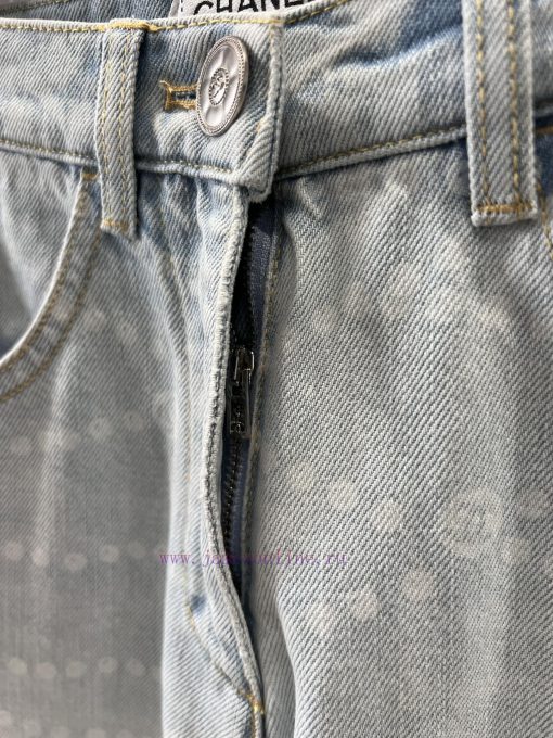 ZK60517 Chanel 25P Series Popular Pearl Print Logo Wide Leg Jeans | YB Developed And Produced F dgieu6p8 - Image 7