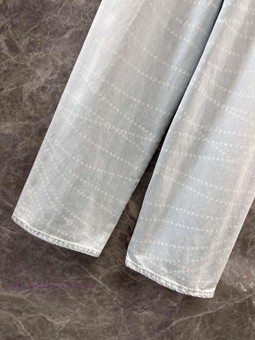 ZK60517 Chanel 25P Series Popular Pearl Print Logo Wide Leg Jeans | YB Developed And Produced F dgieu6p8 - Image 8