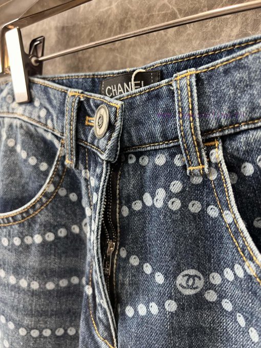 ZK60517 Chanel 25P Series Popular Pearl Print Logo Wide Leg Jeans | YB Developed And Produced F uekrq0yi - Image 7