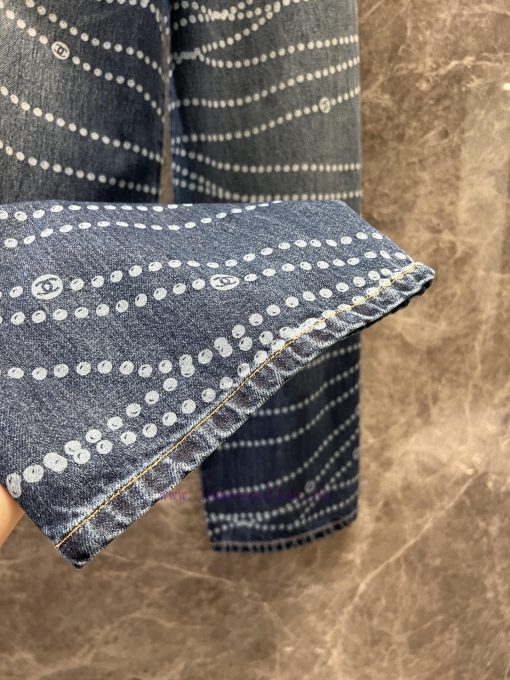 ZK60517 Chanel 25P Series Popular Pearl Print Logo Wide Leg Jeans | YB Developed And Produced F uekrq0yi - Image 9