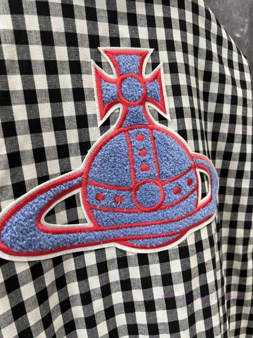 ZT60518 VivieneWestwoo * 25Ss Early Spring New Saturn Pattern Decorative Checkered Windbreaker v1kxlx71 - Image 5