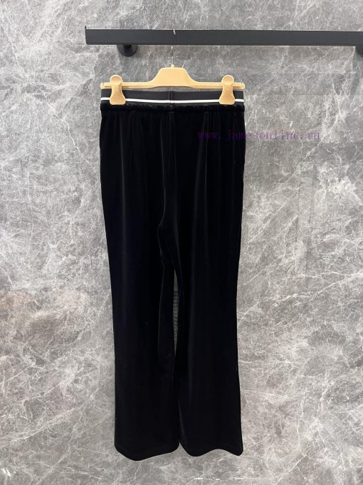 ZK60503 Mium * U 25Ss Early Spring New Letter Waist Velvet Casual Pants | Produced Custom YB Ma 5rxqivf4 - Image 3