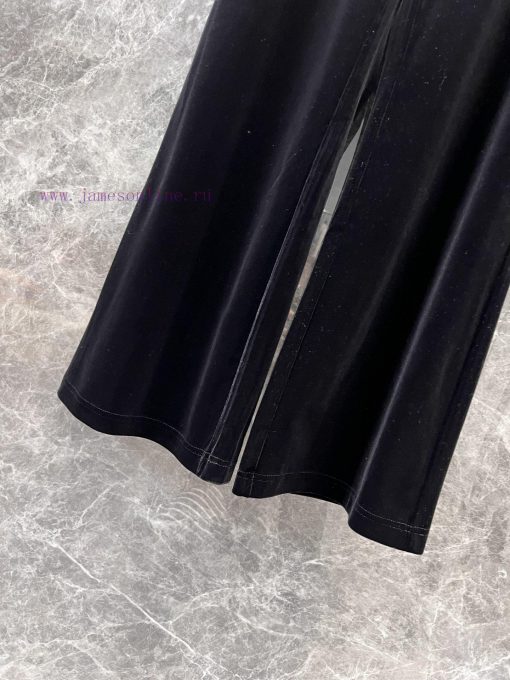 ZK60503 Mium * U 25Ss Early Spring New Letter Waist Velvet Casual Pants | Produced Custom YB Ma 5rxqivf4 - Image 8