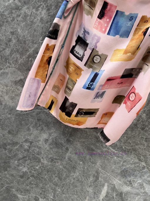 ZT60505 Chanel 25P New Silk Printed Strap Top 丨 Developed By Yb There Is A Small Button On The yh0clkx6 - Image 9