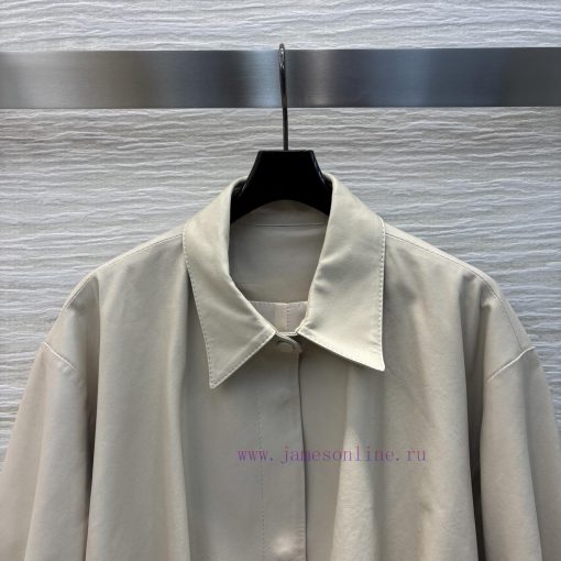 CW76018 Loewe 25 Early Spring New Collection 100% Sheepskin Custom Collar Leather Jacket Jacket 6ikr5qnj - Image 3