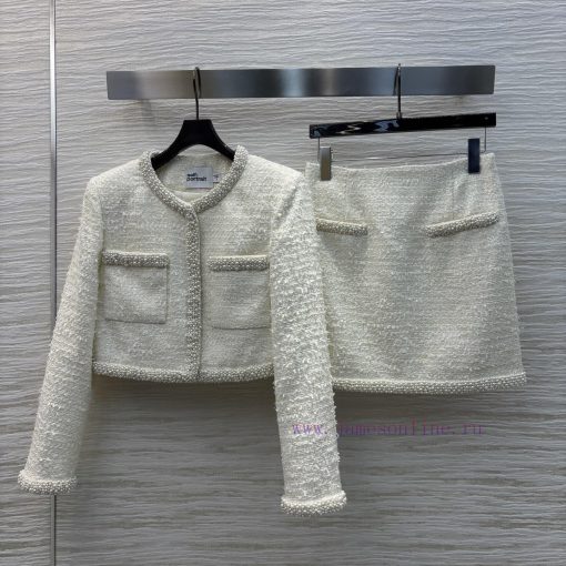 CT76020 Niche Design 25 Early Spring New Item Chanel Style Nail Bead Round Neck Short Jacket+na 1xc3sx2s - Image 2