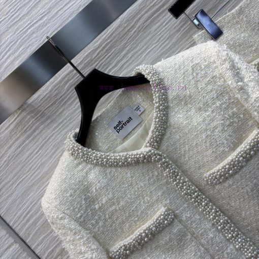 CT76020 Niche Design 25 Early Spring New Item Chanel Style Nail Bead Round Neck Short Jacket+na 1xc3sx2s - Image 3