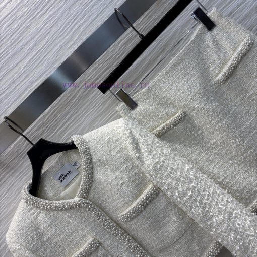 CT76020 Niche Design 25 Early Spring New Item Chanel Style Nail Bead Round Neck Short Jacket+na 1xc3sx2s - Image 6