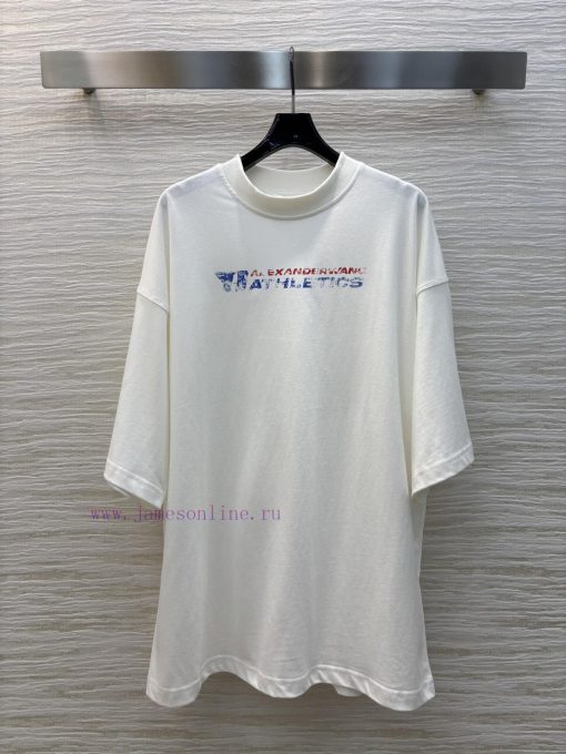 CT76022 AW Home 25 Early Spring New Collection Letter Printed Short Sleeved T-shirt Worn Alone pwr5lql5
