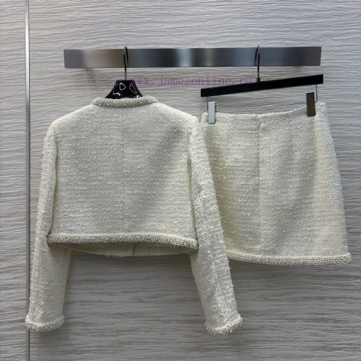 CT76020 Niche Design 25 Early Spring New Item Chanel Style Nail Bead Round Neck Short Jacket+na 1xc3sx2s - Image 9
