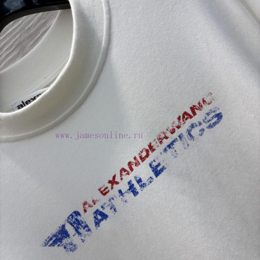 CT76022 AW Home 25 Early Spring New Collection Letter Printed Short Sleeved T-shirt Worn Alone pwr5lql5 - Image 5
