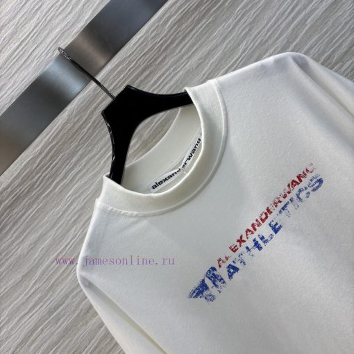 CT76022 AW Home 25 Early Spring New Collection Letter Printed Short Sleeved T-shirt Worn Alone pwr5lql5 - Image 6
