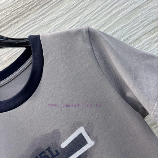 CT76026 Chanel 25 Spring/Summer Digital 5-Letter Printed T-shirt With Exquisite And Compact Des pkesojoa - Image 5