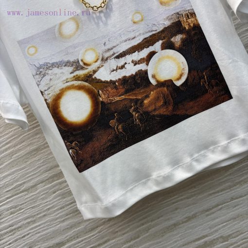 CT76027 Louis Vuitton 25 Early Spring New Item Short Sleeved T-shirt With Sticker Pattern Simpl g2peybxn - Image 8