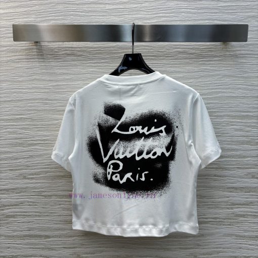 CT76029 Louis Vuitton 25 Early Spring New Collection Back Logo Printed Short Sleeved T-shirt Wi r8j1swpm - Image 2