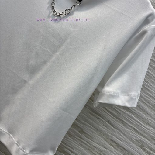 CT76029 Louis Vuitton 25 Early Spring New Collection Back Logo Printed Short Sleeved T-shirt Wi r8j1swpm - Image 6