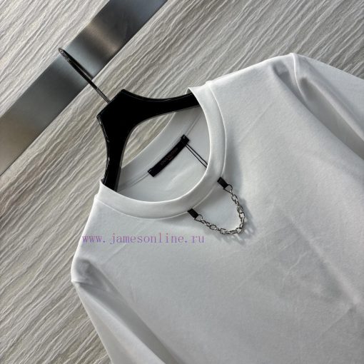 CT76029 Louis Vuitton 25 Early Spring New Collection Back Logo Printed Short Sleeved T-shirt Wi r8j1swpm - Image 8