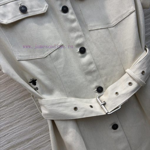 CL76031 Dior 25 Early Spring New Collection Featuring A Stylish Lapel Short Sleeved Denim Dress u1ta27l4 - Image 7