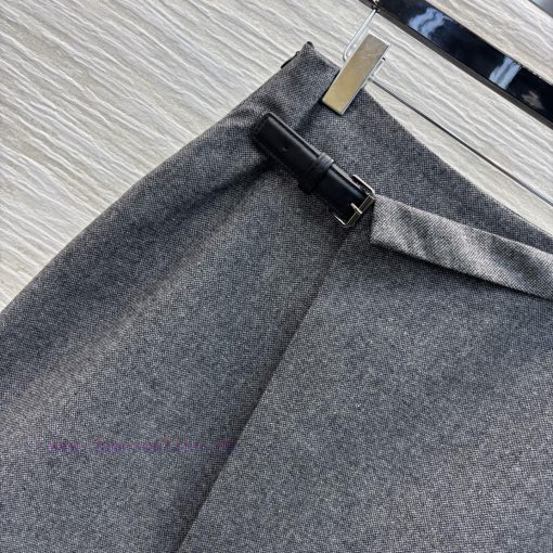 CB76038 Dior 25 Early Spring New Item High-end Gray Irregular High Waisted Half Skirt Leather B u1qmzjd7 - Image 4