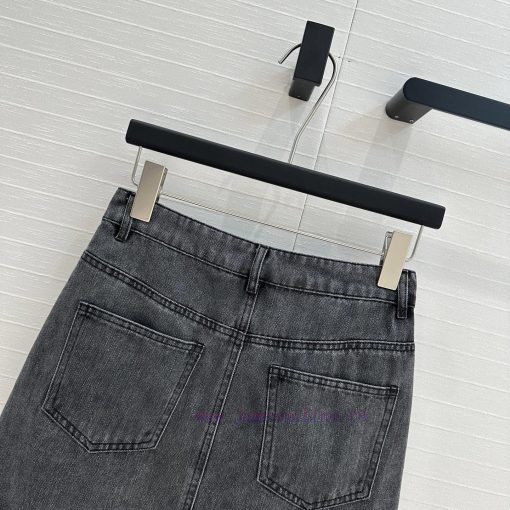 Highly Recommended 🤞 BB76058 Miss Dior New Product Retro Charcoal Grey Washed Cowboy Short Half belupdku - Image 10