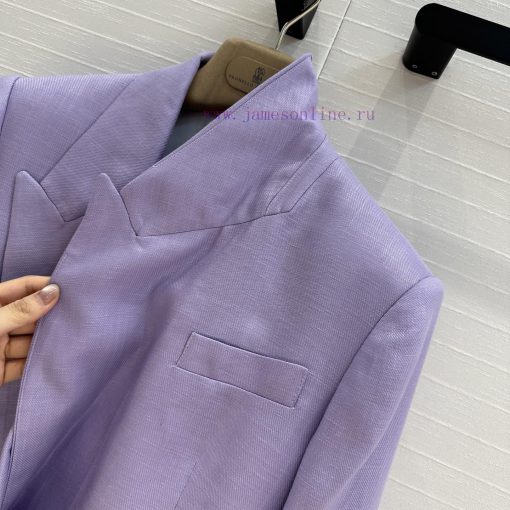 BW76060 BC Is A Highly Intelligent And Romantic Monet Purple Suit Jacket With A Dyed Linen Fabr eigtcuog - Image 5
