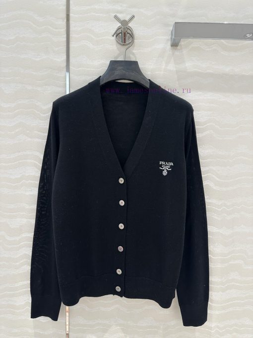 ️ High End AW73719 Prada Smart Dressing 25 Early Spring Ultra Fine Cotton Wool Small Cardigan 1 8lghzt1r