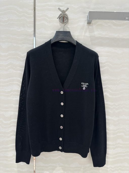 ️ High End AW73719 Prada Smart Dressing 25 Early Spring Ultra Fine Cotton Wool Small Cardigan 1 8lghzt1r - Image 2