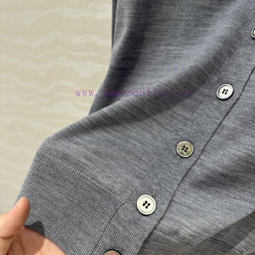️ High End AW73719 Prada Smart Dressing 25 Early Spring Ultra Fine Cotton Wool Small Cardigan 1 0kmpegx7 - Image 8