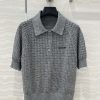 Hot Selling Recommendation: AT76071 Miu Miu Girl's Outfit Intellectual Split Hollow Polo Collar mpn37igi