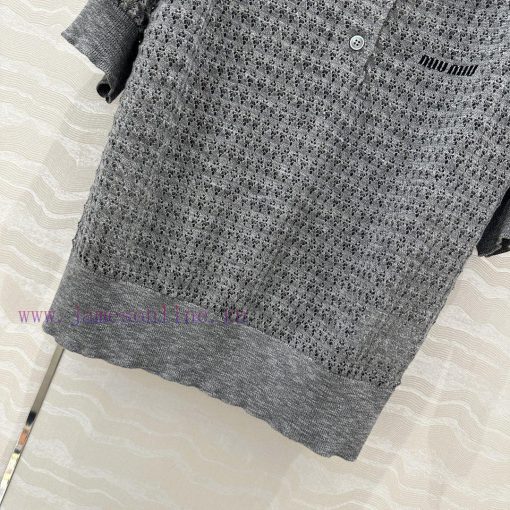 Hot Selling Recommendation: AT76071 Miu Miu Girl's Outfit Intellectual Split Hollow Polo Collar mpn37igi - Image 7