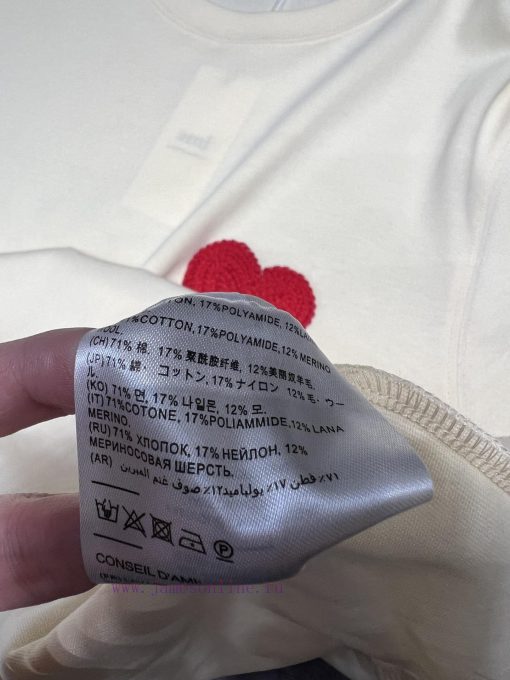 ZT60531 Ami Pa * Is 25Ss Early Spring New Three-dimensional Heart Embroidered Round Neck Short ukv5cb8h - Image 10