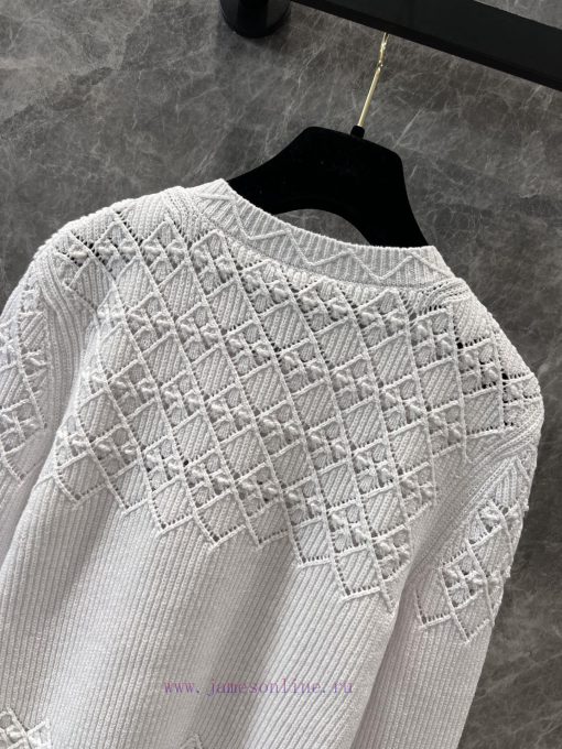 ZW60536 Chanel 25P Early Spring New Diamond Hollow Hook Flower Knitted Cardigan | Yb Developed 0afv3y6c - Image 5